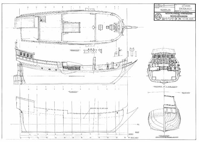 Голландская яхта 17 века чертежи